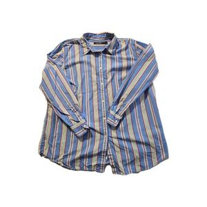 Ralph Lauren Women Blouse‎  Top 14W Blue Button Up Blouse Long Sleeve
